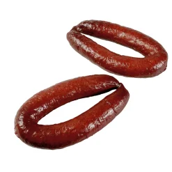 New DecoWoerner Wurstringe Lebensmittel-Attrappe, Pack á 2 Stück rot