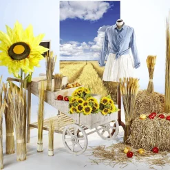 Best DecoWoerner XL Mega Sonnenblume 140 Cm gelb