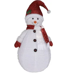 Clearance DecoWoerner XL Schneeman Aus Polyester 120 Cm weiß
