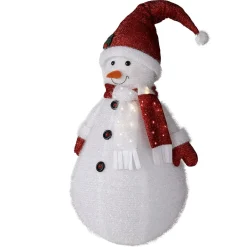 Clearance DecoWoerner XL Schneeman Aus Polyester 120 Cm weiß