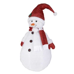 Clearance DecoWoerner XL Schneeman Aus Polyester 120 Cm weiß