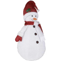 Clearance DecoWoerner XL Schneeman Aus Polyester 120 Cm weiß