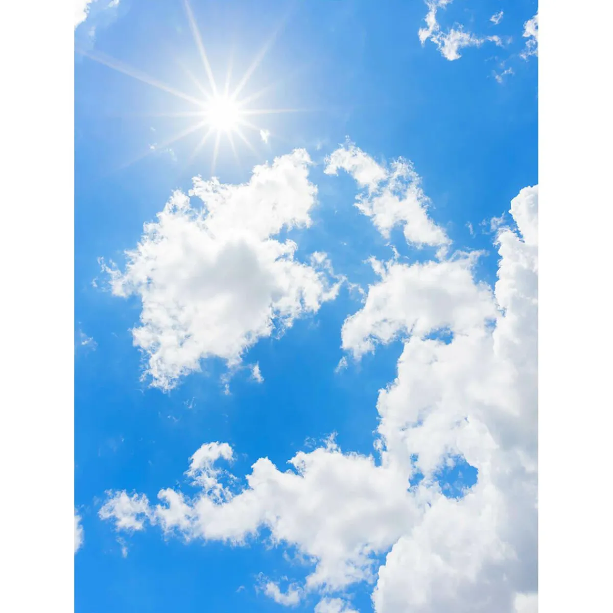 Clearance DecoWoerner XL Stoffbanner Sonniger Himmel 150 X 200 Cm blau
