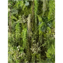 Discount DecoWoerner XL-Stoffbanner "e Pflanzenwand" Aus Schwer Entflammbarem Fahnenstoff 150 X 200 Cm grün