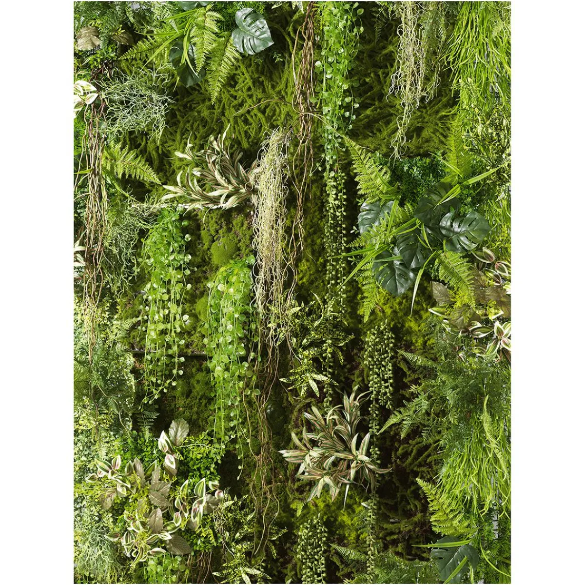 Discount DecoWoerner XL-Stoffbanner "e Pflanzenwand" Aus Schwer Entflammbarem Fahnenstoff 150 X 200 Cm grün
