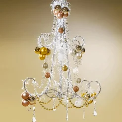 Sale DecoWoerner XXL Deko Perlenkette 270 Cm gold