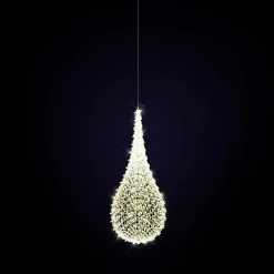 New DecoWoerner XXL Dekolichtobjekt Tropfen 200 Cm gold