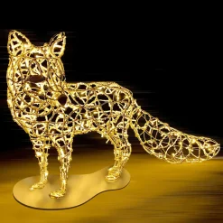 Hot DecoWoerner XXL LED Lichtfigur Fuchs Für Außen, 145 Cm silber