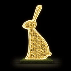 Online DecoWoerner XXL LED Warm Hase Sitzend 155 Cm silber