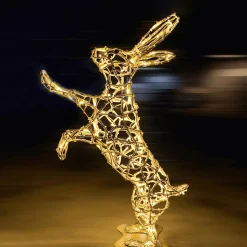 Hot DecoWoerner XXL LED-Lichtfigur Hase Für Außen, 110 Cm silber