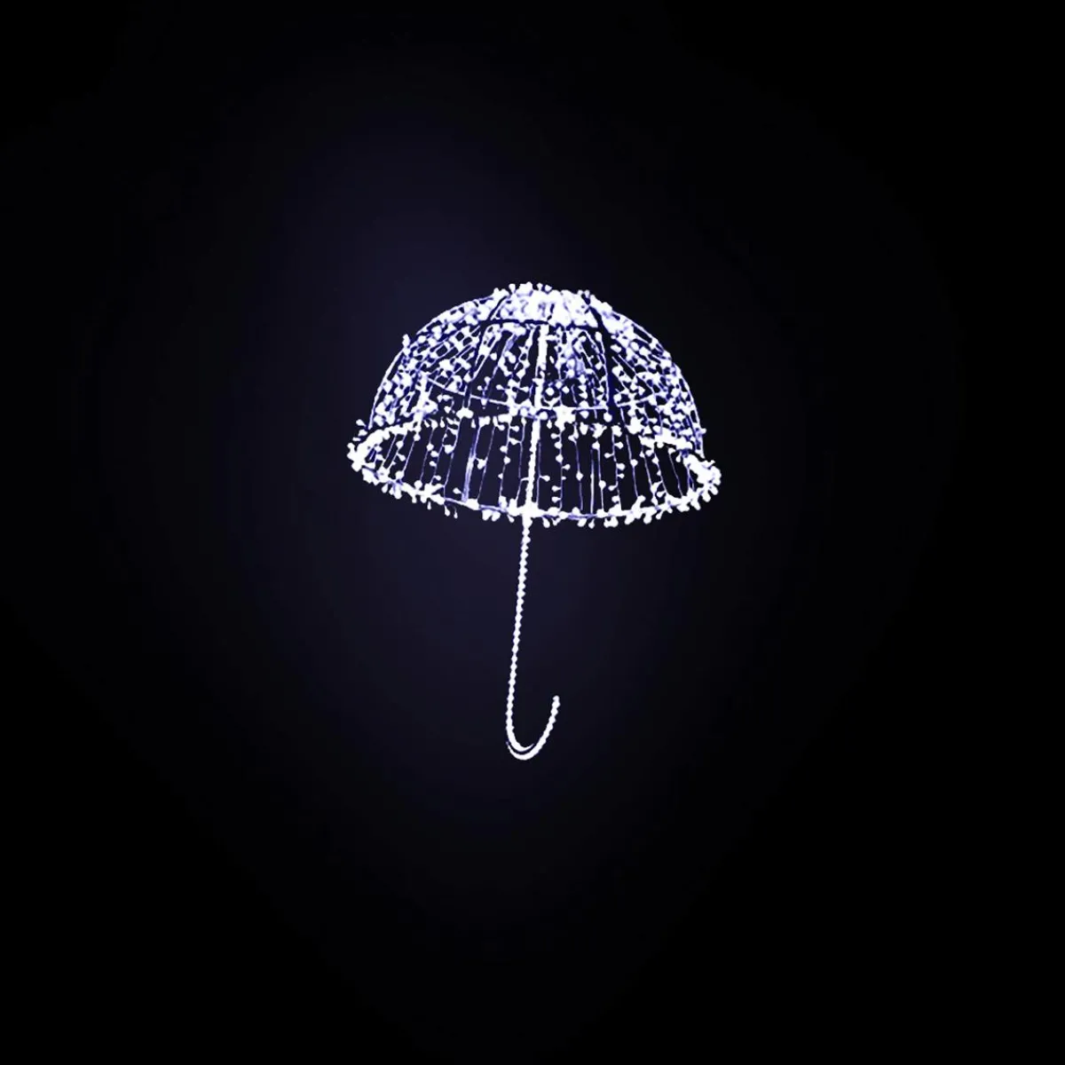 Online DecoWoerner XXL Lichtobjekt LED Regenschirm 150 Cm silber