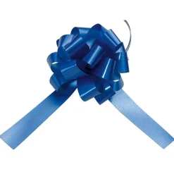 Hot DecoWoerner Zieh-Schleife, 10 Cm Ø, , 50 Stück blau