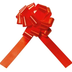 Discount DecoWoerner Zieh-Schleife, 10 Cm Ø, , 50 Stück orange