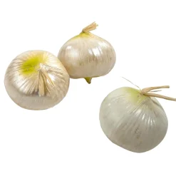 Online DecoWoerner Zwiebel Lebensmittel-Attrappe, Pack à 3 Stück weiß