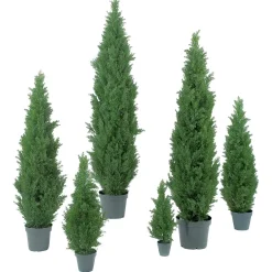 Discount DecoWoerner Zypressen-Kunstbaum, 150 Cm grün